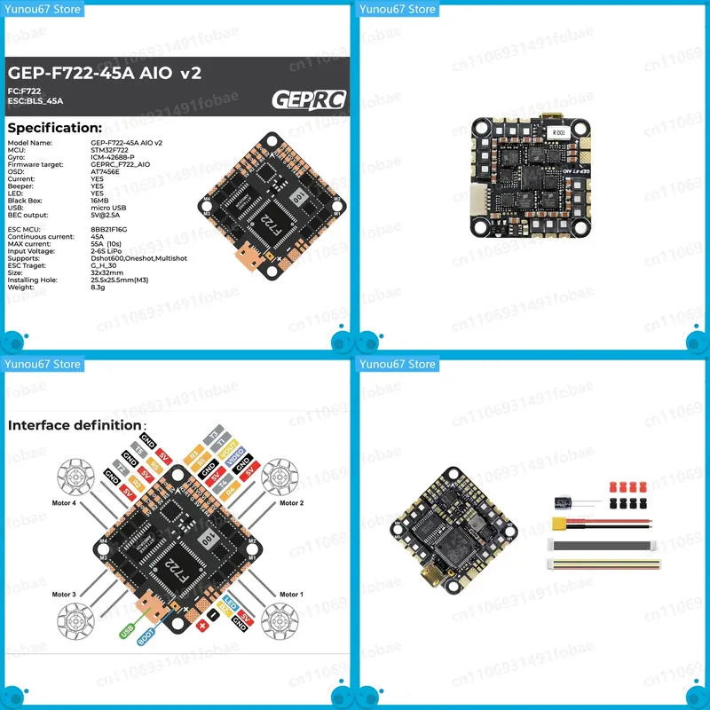 Drone Racing Flight Controller - Controlador de Voo AIO V2 GEPRC