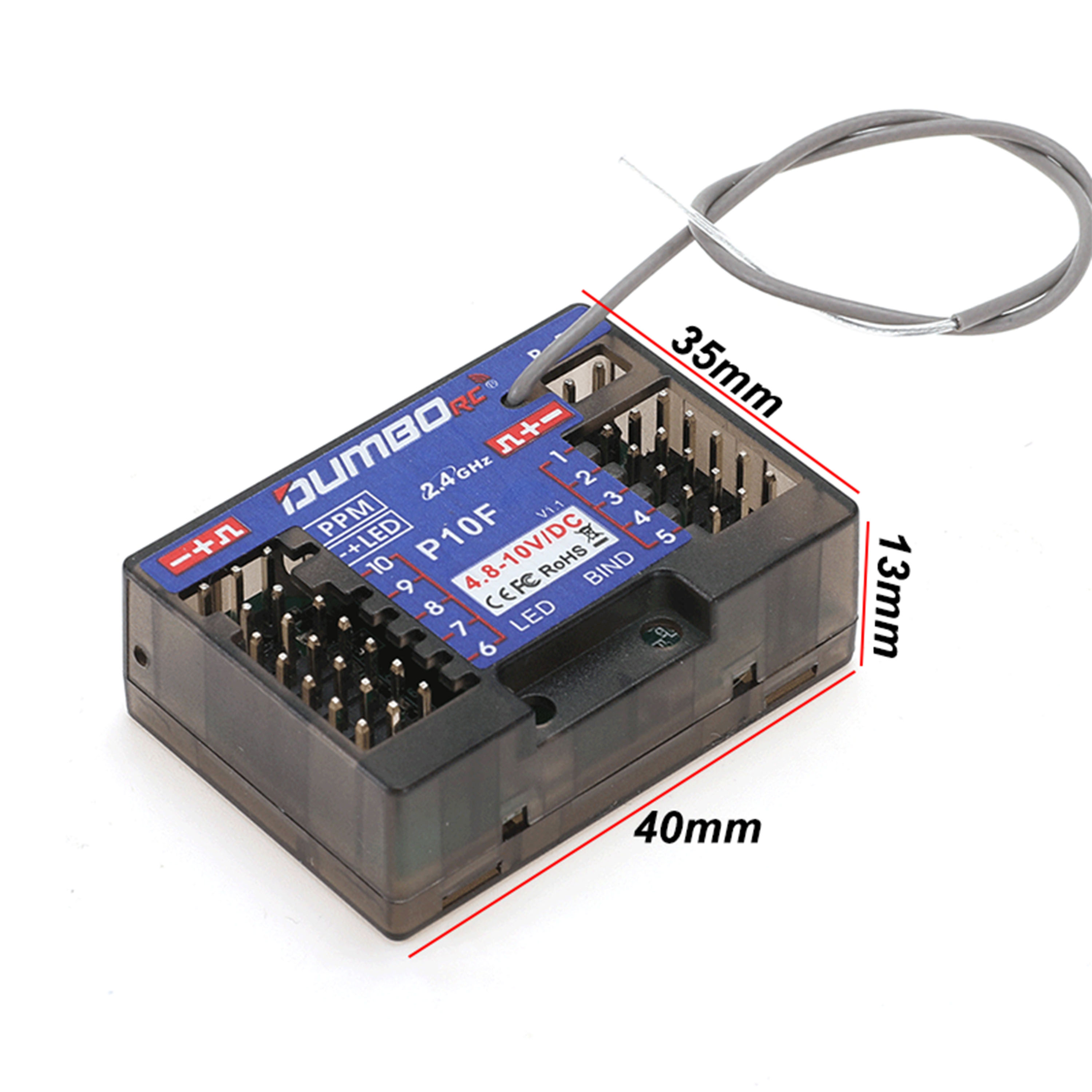 DUMBORC P10F P10FG 10CH 2.4GHz - Drone Racing Receiver avaliação e preço